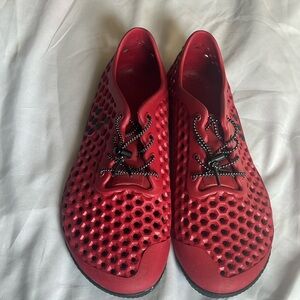 Vivo Barefoot Red Honeycomb Ventilated Lace-Up Sandals
